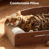 26in Cat Scratcher Lounger with Reversible Pads & Toys