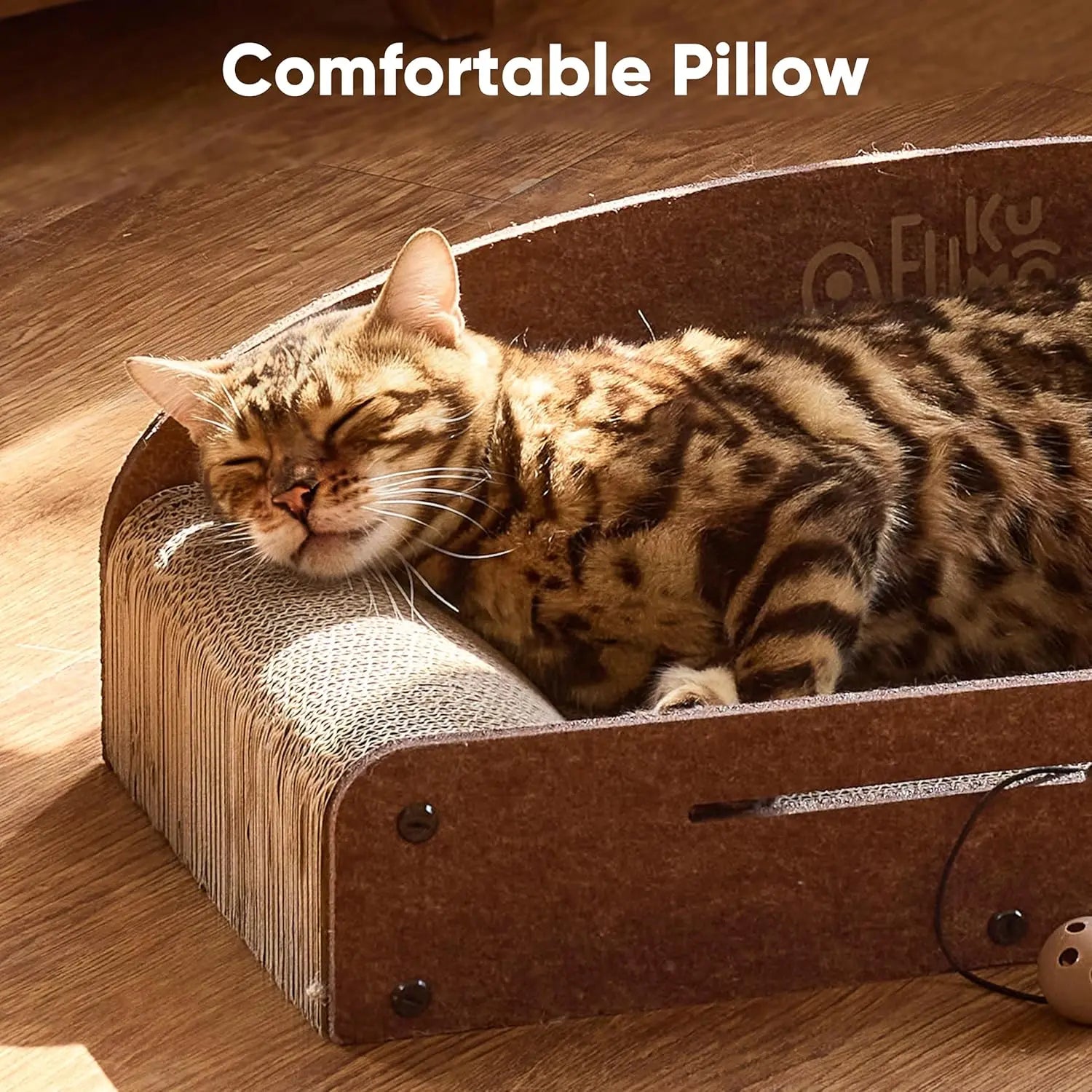 26in Cat Scratcher Lounger with Reversible Pads & Toys
