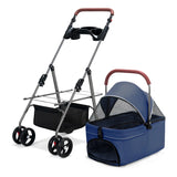 Lightweight Foldable Detachable Basket Pet Stroller Dogs Cats Outdoor Travel Dog Stroller Stroller for Dog Pet