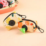 Fruit Pattern Poop Bag Holder (Waterproof, Buckle, Zipper Closure)
