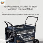 BOSIMAO Large Foldable Pet Stroller Cart for Elderly & Disabled Dogs — Portable Outdoor Travel Carrier