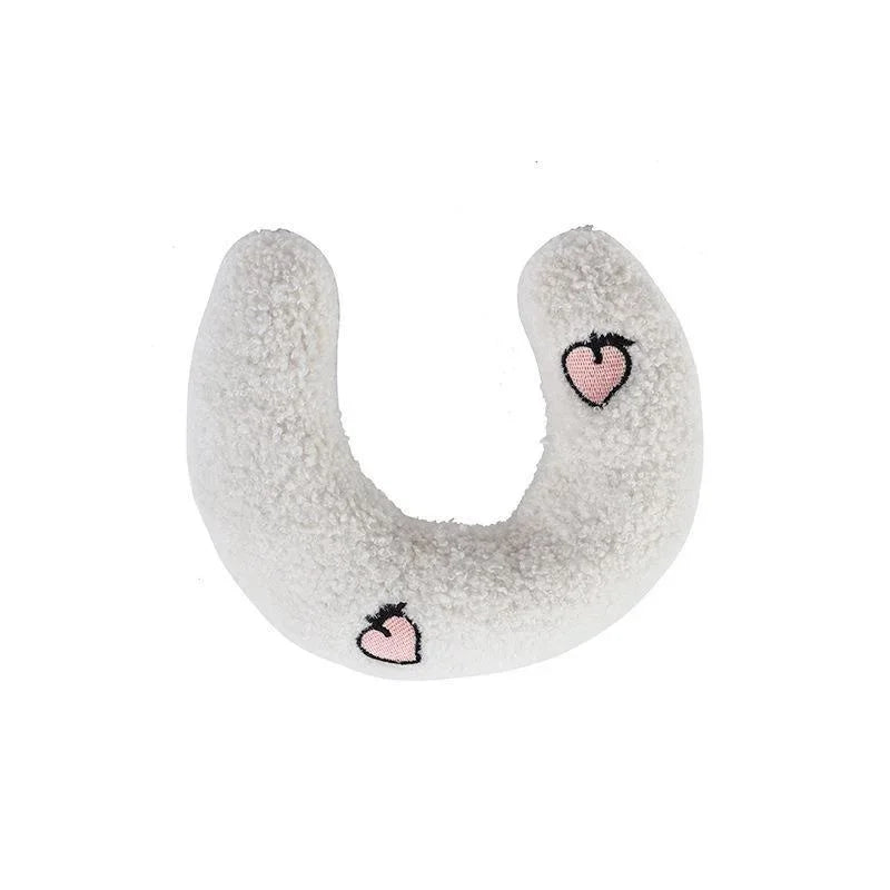 U-Shaped Cat & Kitten Sleeping Pillow — Soft Pet Bed Pillow Toy for Small Cats & Dogs