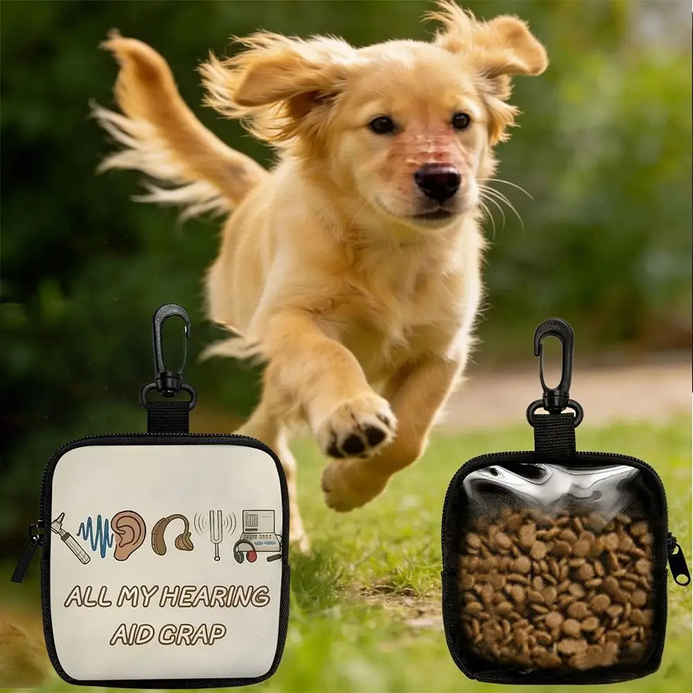 Mini Dog Treat Pouch (Lightweight, Hook Clip, Zipper Closure)