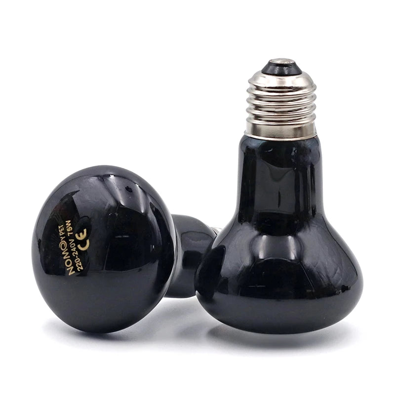 E27 Night Heat Lamp — UV Reptile Bulb for Amphibians & Snakes, 25W-100W
