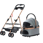 Compact Lightweight Foldable Small Pet Cart for Cats & Dogs