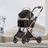 Premium Detachable Pet Stroller Multifunction Separable Carrier Ultra Lightweight One Click Folding Portable Travel Stroller for