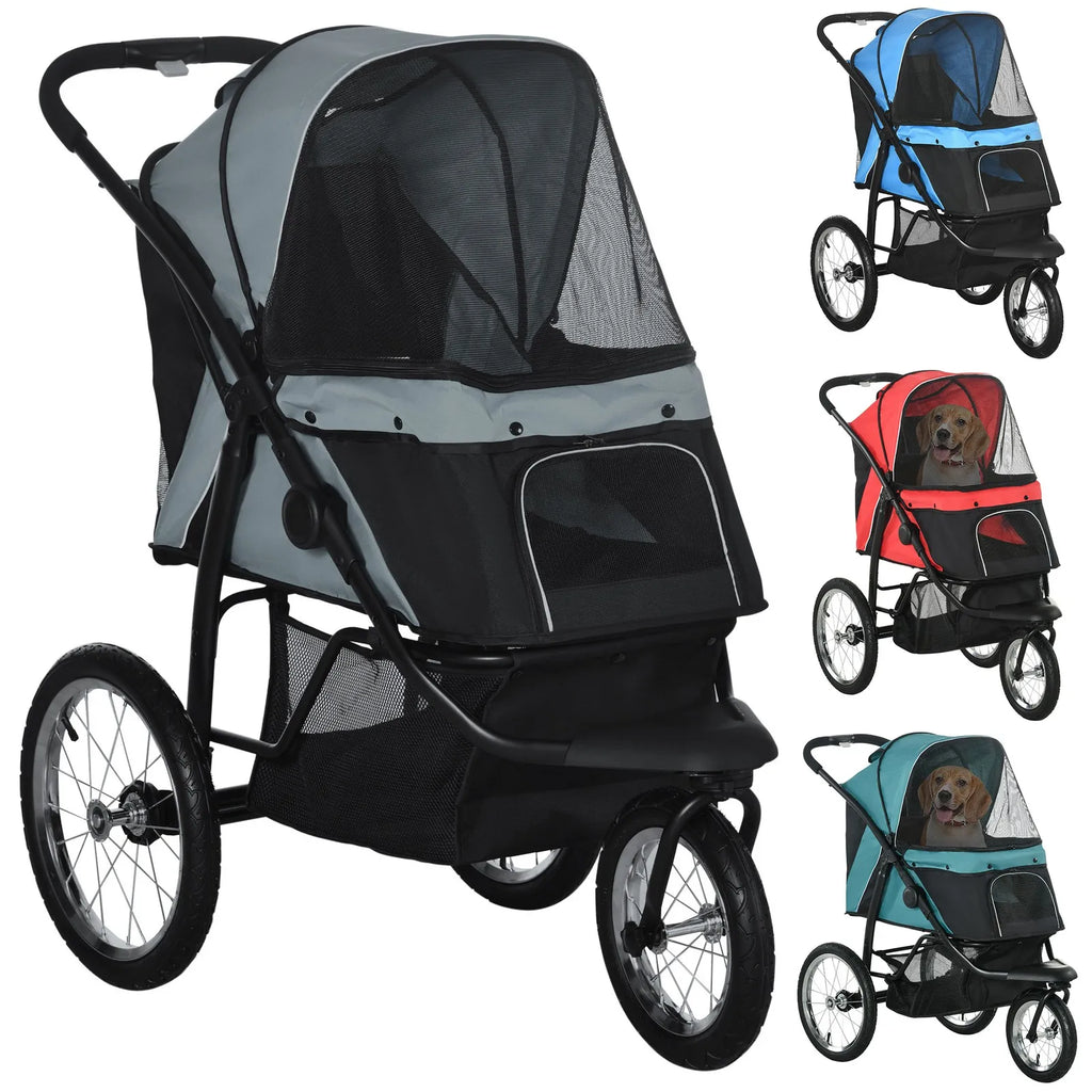Foldable Pet Stroller for Small & Medium Dogs — Portable Outdoor Travel Carrier