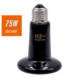 No-Light Ceramic Heat Lamp with Protective Cage — Scald-Safe Reptile Heater