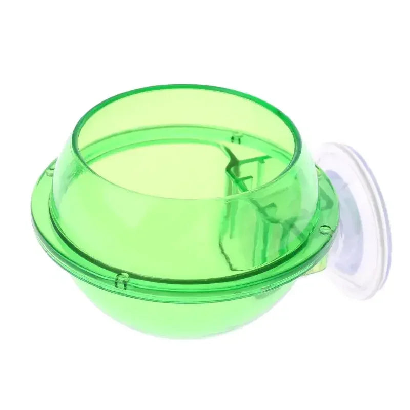 Anti-Escape Reptile Feeding Bowl — Suction-Mount Food & Water Dish