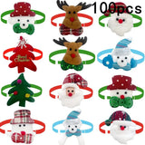 Snowman & Deer Christmas Bowtie Bulk Pack (50 or 100 Pieces)