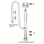 Glass Lily Pipe Inflow with Surface Skimmer (13/17mm, Planted Tank)