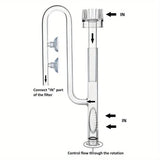 Glass Lily Pipe Inflow with Surface Skimmer (13/17mm, Planted Tank)