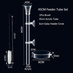 Acrylic Aquarium Shrimp Feeding Dish & Tube (Transparent, Snail & Shrimp)
