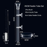 Acrylic Aquarium Shrimp Feeding Dish & Tube (Transparent, Snail & Shrimp)