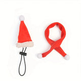 Lizard Christmas Hat & Scarf Set — Festive Costume for Bearded Dragons