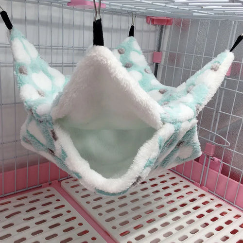 Cozy Fleece Hideout Hammock for Hamsters, Guinea Pigs & Sugar Gliders