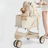 High-value Pet Stroller Lightweight and foldable Detachable Pet Stroller Car Pet Basket Outdoor Cat and Dog Travel Stroller