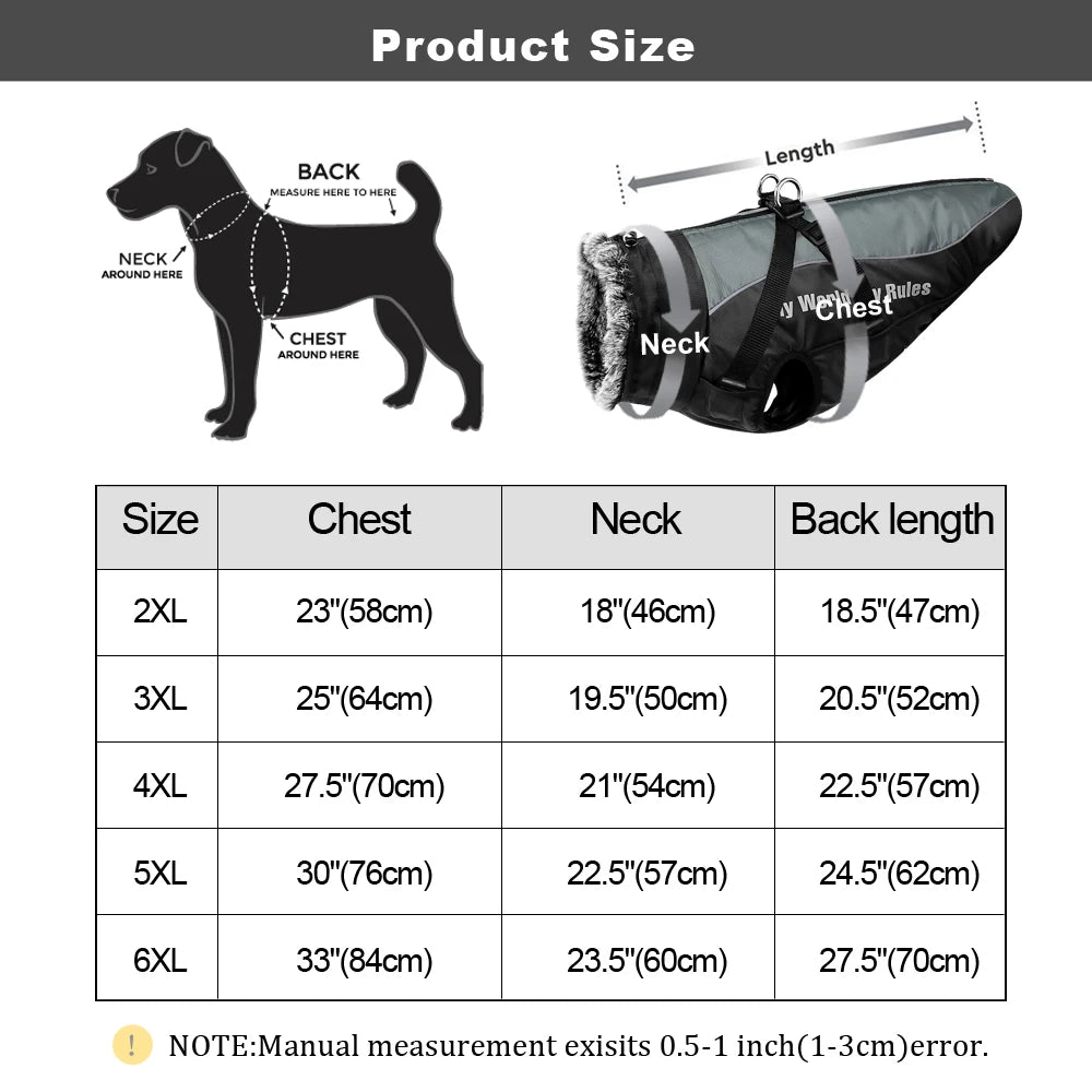 Waterproof Dog Jacket with Built-In Harness