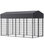 Heavy-Duty Outdoor Dog Kennel with Roof & Cover
