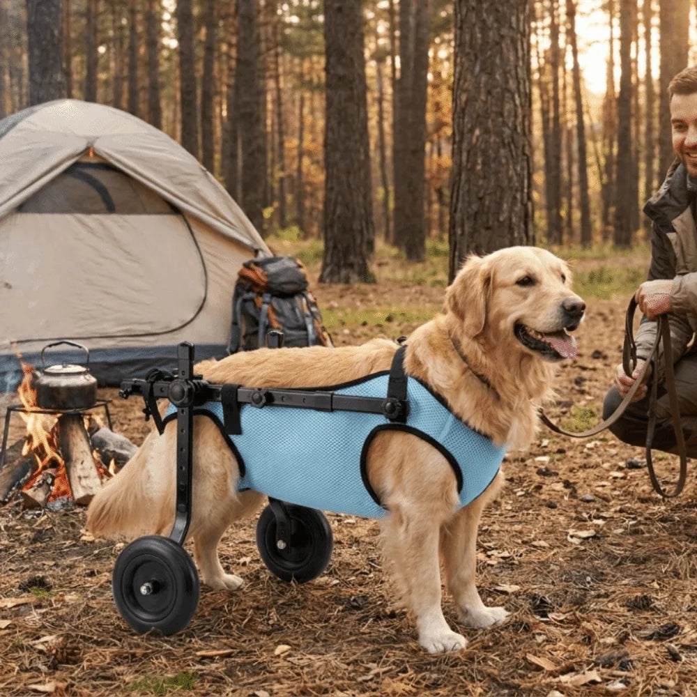 Adjustable Dog Wheelchair for Hind Leg Support & Rehabilitation