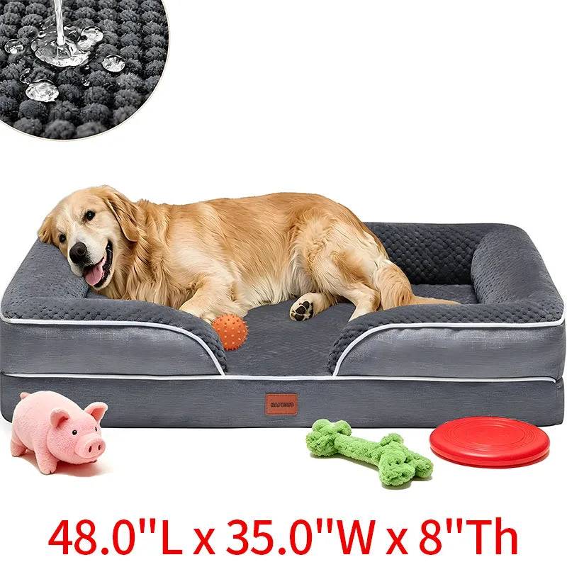 Waterproof Pet Bed with Removable Cover (Machine Washable)