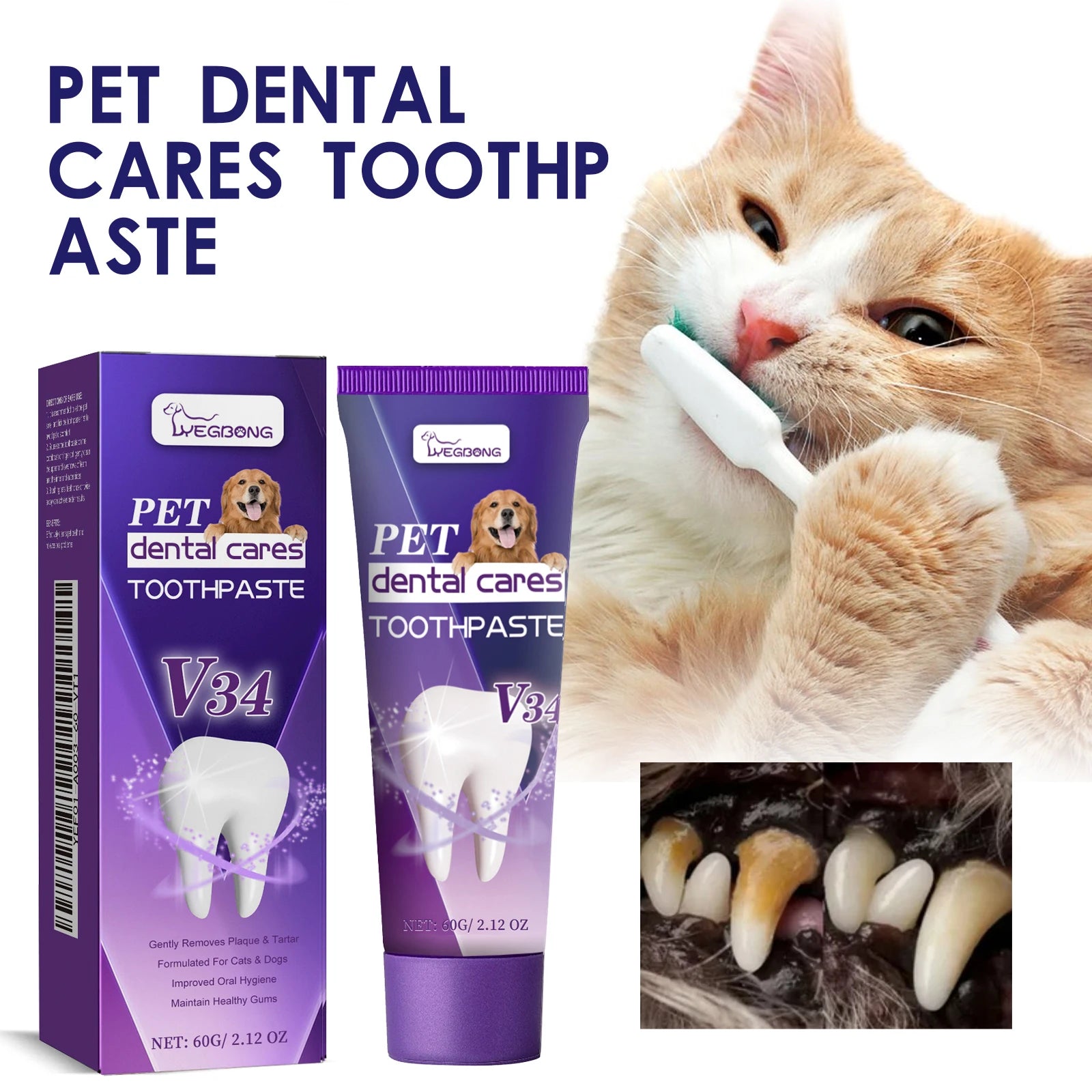 Hypoallergenic Pet Toothpaste — Fresh Breath & Gentle Plaque Control