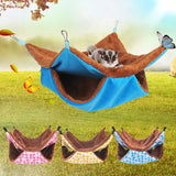 Plush Winter Pet Hammock — Double-Layer Fleece Hanging Bed