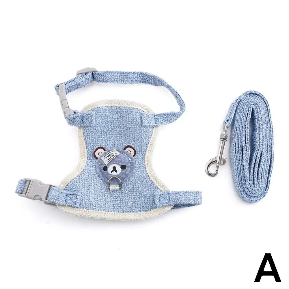 Bunny-Style Cat Harness & Leash Set — Escape-Proof Vest for Outdoor Walking