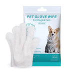 Rinse-Free Pet Bathing Gloves — Extra-Thick Cleaning Wipes, 6-Pack