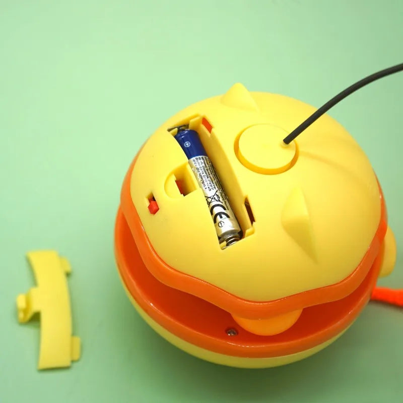 Electric Tumbler Cat Toy with Feather Stick — Self-Rolling Teaser