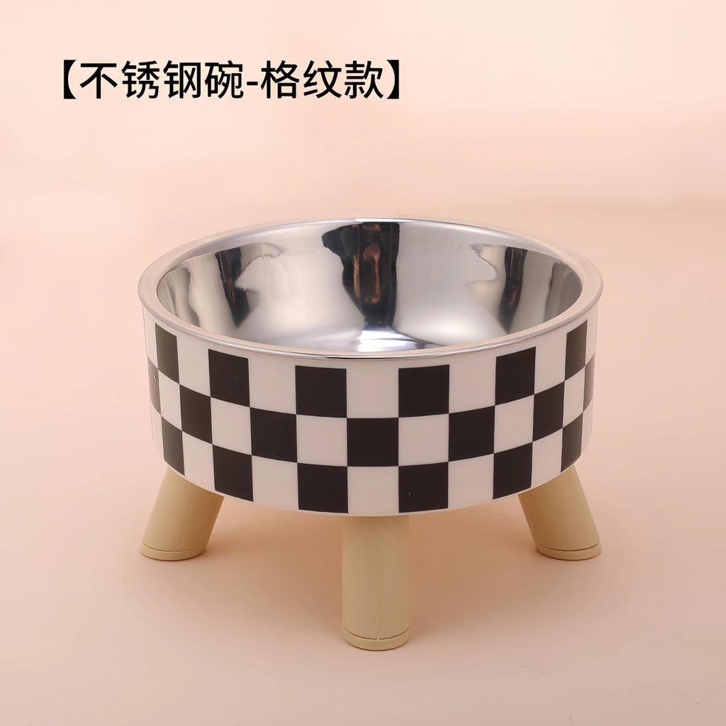 Raised Stainless Steel Pet Feeder Bowl