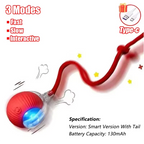 Smart Rolling Silicone Ball Cat Toy with Tail