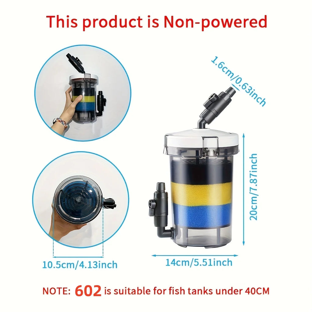 SUNSUN External Aquarium Filter Canister (Silent, Freshwater & Saltwater, 55 Gal)