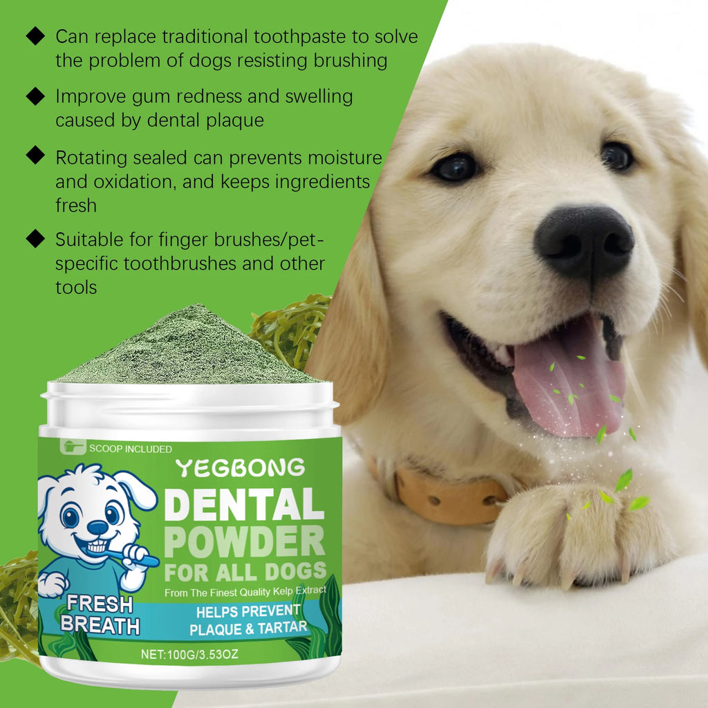 Yegbong Dog Teeth Cleaning Powder — Fresh Breath & Plaque Care
