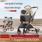 Separable Pet Stroller with Detachable Multifunctional Bag — One-Click Fold Cat & Dog Travel Cart