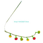Colorful Tomato Tassel Cat Teaser Wand — Interactive Indoor Play Toy for Cats