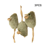 Chirping Plush Mouse Cat Toys — Catnip-Scented Bite-Resistant 3-Pack