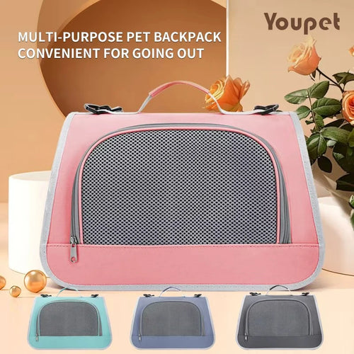 Breathable Pet Carrier Shoulder Bag — Portable Travel Tote for Cats & Dogs