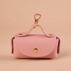 Leather Pet Waste Bag Dispenser with Keychain (Multi-Color, Lightweight)