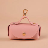 Leather Pet Waste Bag Dispenser with Keychain (Multi-Color, Lightweight)