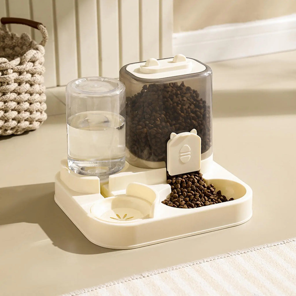 2-in-1 Automatic Pet Feeder Bowl (Detachable, Travel, Cats & Rabbits)