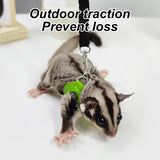 Escape-Proof Harness & Leash Set — Adjustable Collar for Sugar Gliders & Small Pets
