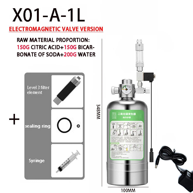 DIY Stainless Steel Aquarium CO2 Generator System Kit