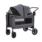 Adjustable 4-Wheel Outdoor Pet Stroller with Large Capacity Aluminum Tube Frame — Foldable