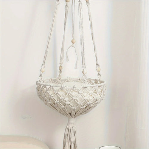 Hand-Woven Cotton Rope Cat Hammock — Cozy Hanging Nest Bed