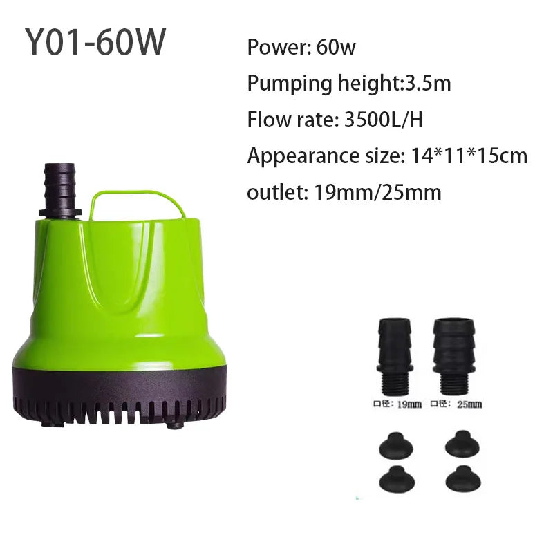 Submersible Water Pump for Aquarium, Pond & Fountain (Multi-Flow)