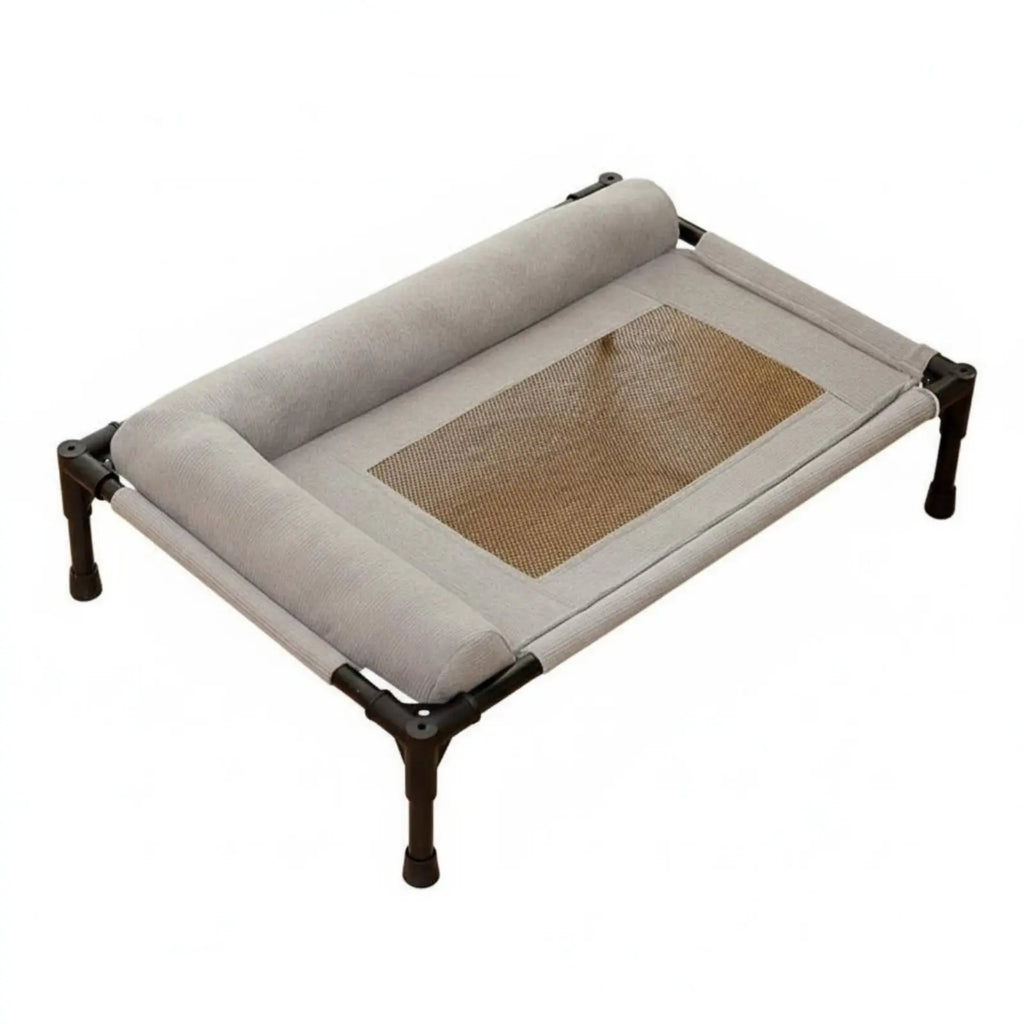 Elevated All-Season Pet Cot with Pillow Support