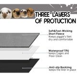 Washable Fleece Cage Liner — Leakproof Bedding for Guinea Pigs & Rabbits