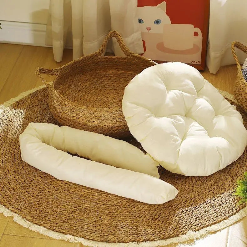 Woven Vine Cat Nest Bed, Cooling All-Season Design