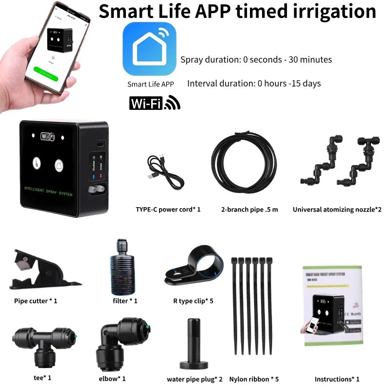 Automatic Reptile Fogger — App-Controlled Misting System with Timer